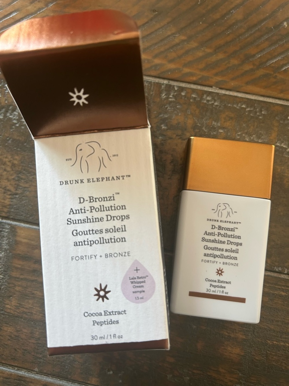 Drunk Elephant D-Bronzi Anti-Pollution Bronzing Drops with Peptides!!!